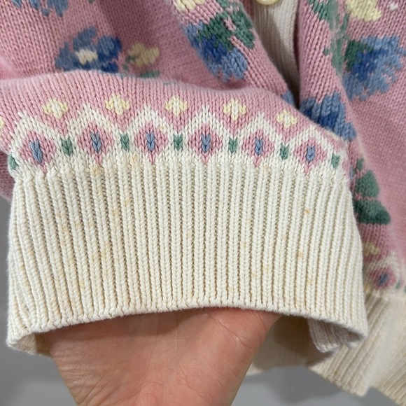 Vintage Eddie Bauer floral knit grandmacore vest - Picture 7 of 8